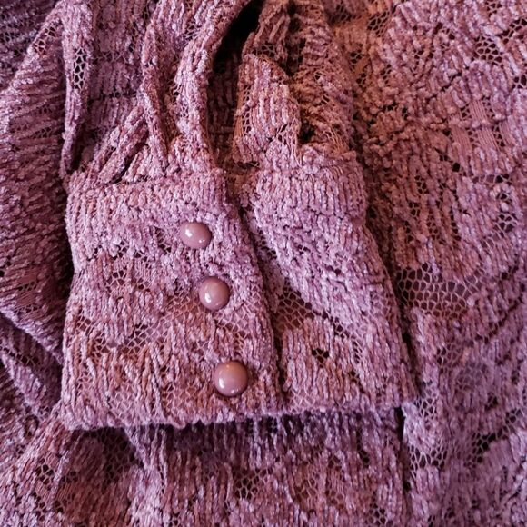 Anthropologie Eri + Ali Lace Off Shoulder Textured Lace Embroidered Top Small - Picture 8 of 11